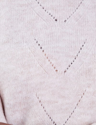 Robe pull droite sable femme