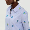 Chemise col classique manches longues blanc femme