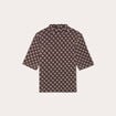 T-shirt col montant beige femme