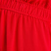 Robe évasée taille élastiquée rouge femme