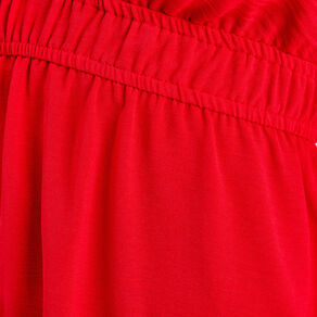 Robe évasée taille élastiquée rouge femme