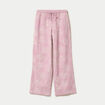 Pantalon large taille standard rose clair femme