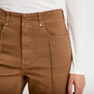 Pantalon bootcut taille basse en jean marron femme