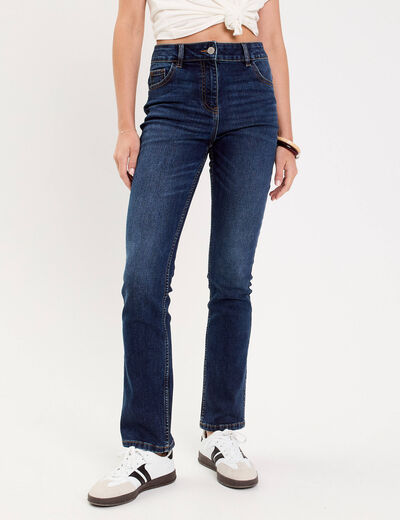 Jean droit regular taille standard denim brut femme