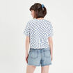 T-shirt manches courtes bleu lavande femme