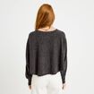 Cape boyfriend cropped col rond gris fonc&eacute; femme