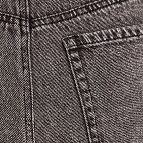 jupe short droite en jean denim noir femme Jupe-short droite en jean denim noir femme