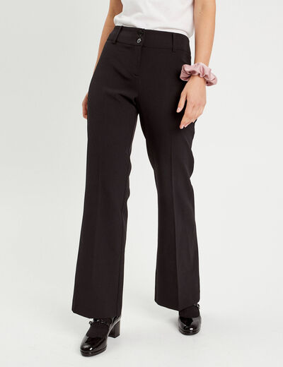 Pantalon flare noir femme