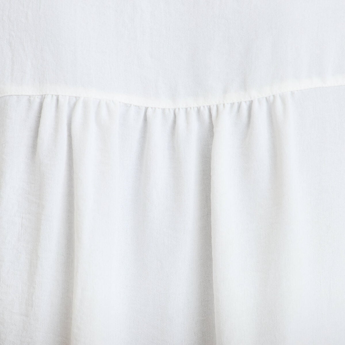 Chemise ample sans manches pliss&eacute;e ecru femme
