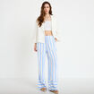 Pantalon large taille standard blanc femme