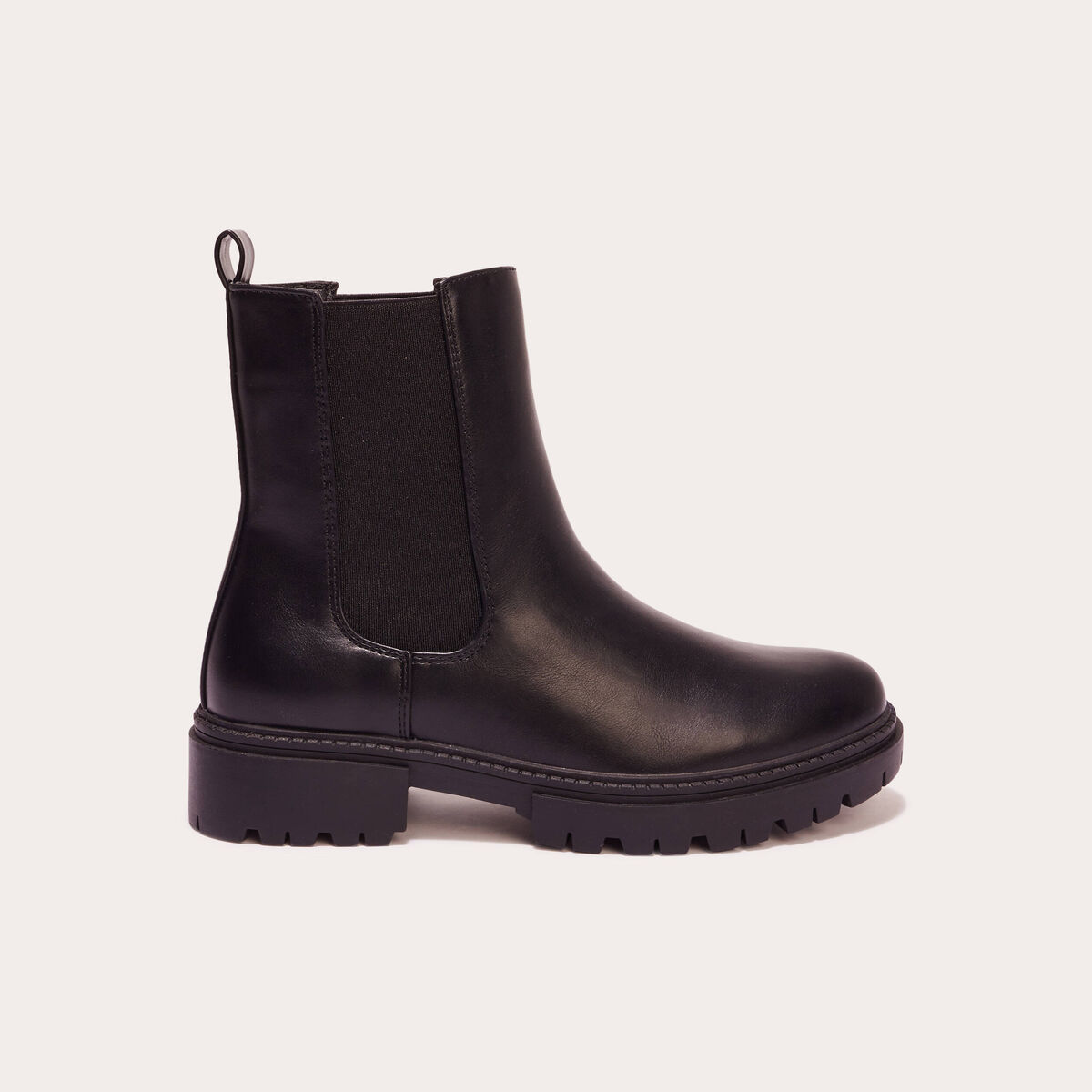 Bottines chelsea crant&eacute;es noir femme