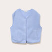 Gilet sans manches effet polaire bleu clair femme