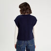 Gilet sans manches bleu marine femme
