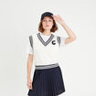 Sweat sans manches ecru femme