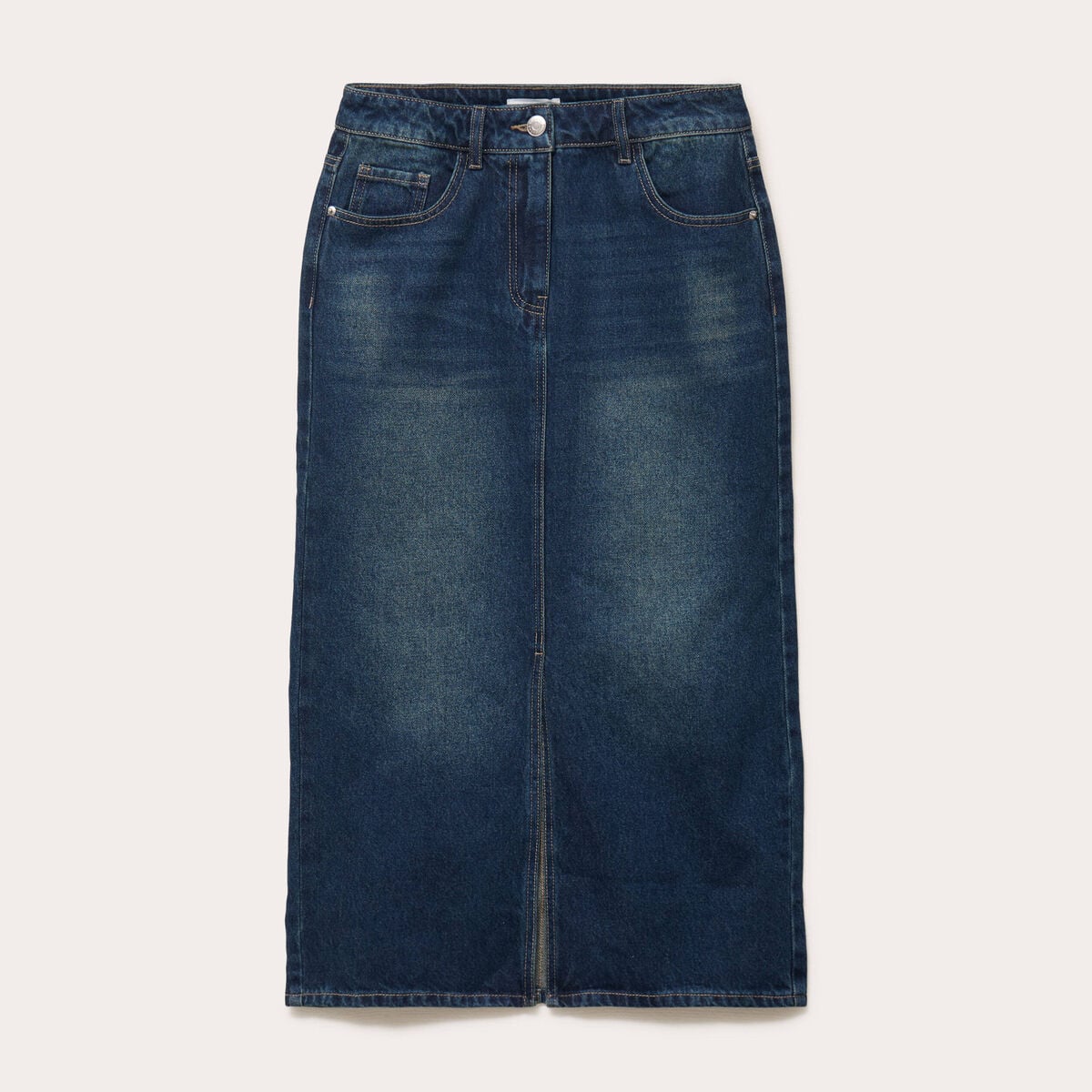 Jupe crayon taille standard bleu fonc&eacute; femme
