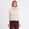 Doudoune droite sans manches sable femme