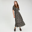 Robe longue évasée multicolore femme