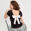 T-shirt manches courtes noir femme