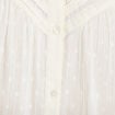 Blouse droite col rond manches longues ecru femme