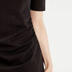Robe longue ajustée noir femme