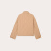 Veste matelassée col montant beige femme