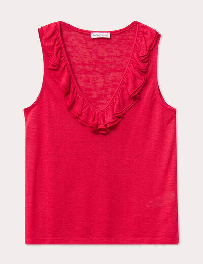 Débardeur sans manches rose vif femme