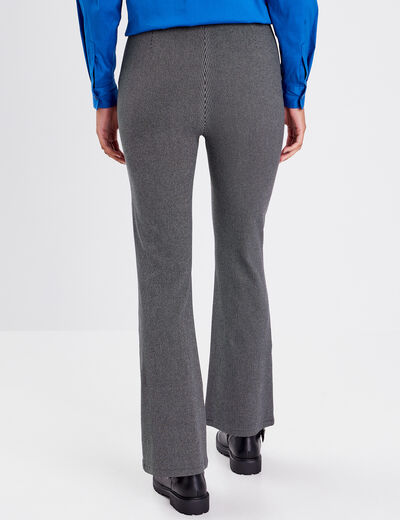 Pantalon bootcut stretch noir femme