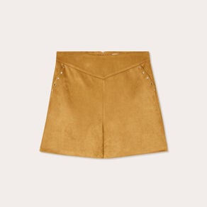short droit suedine camel femme Short droit suédine camel femme