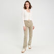 Gilet noeuds devant ecru femme