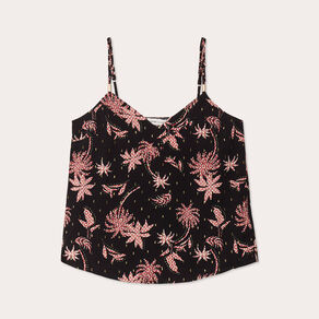 Caraco bretelles fines noir femme