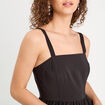 Robe évasée effet boule noir femme