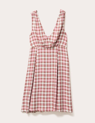 Robe trapèze sans manches rose femme