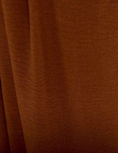 Pantalon bouffant taille standard marron femme