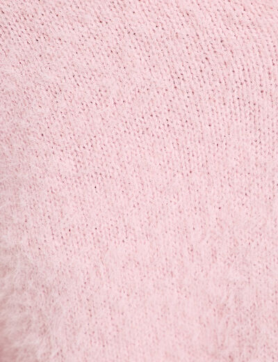 Pull d&eacute;tails coeur rose pastel femme