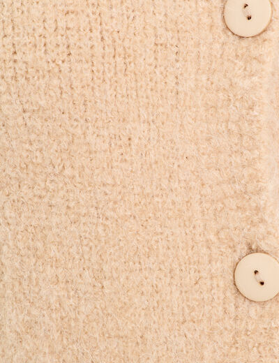 Gilet sans manches col rond beige femme