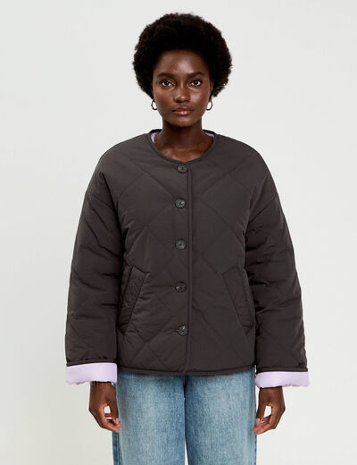 Veste matelass&eacute;e bleu marine femme