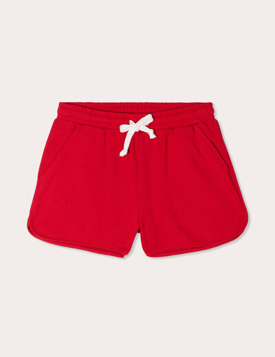 Short de jogging regular rouge femme