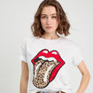 T-shirt The Rolling Stones blanc femme