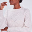 Robe pull droite sable femme