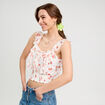 Blouse sans manches blanc femme
