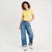 T-shirt manches courtes jaune femme