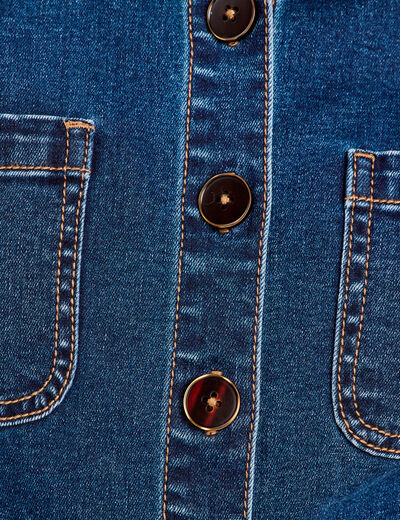 Combinaison pantalon en jean denim brut femme