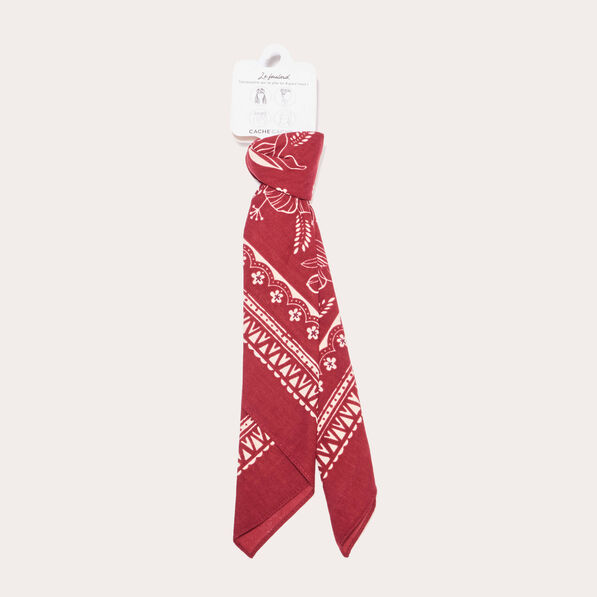 Foulard carré vieux rose femme