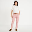 Pantalon chino 7/8&egrave;me rose pastel femme