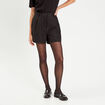 Short ample fils métallisés noir femme