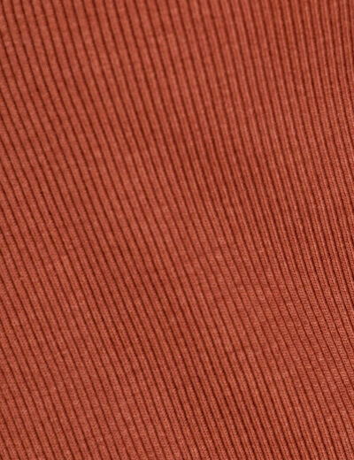 Gilet manches longues marron femme