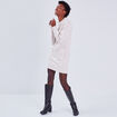 Robe pull droite sable femme