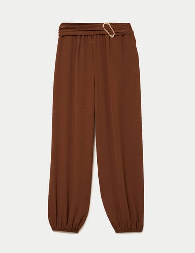 Pantalon bootcut taille standard marron femme