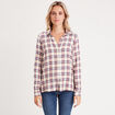 Chemise manches longues creme femme