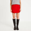 Jupe-short droite fentes rouge femme